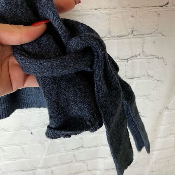 Madewell Tie-Cuff Pullover Sweater Small Blue/Gray - Picture 8 of 12